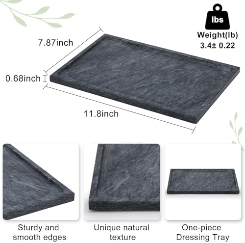 Real Luxurious Natural Marble Tray - 12x8 Inch Marble Vanity Tray - Image 3