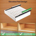 2Pack Pull out Cabinet Organizer, 21"Deep, Heavy Duty Full-extension Slide out Drawers for Kitchen Cabinet, Roll out Shelf Storage with Nano Adhesive for Pots, Bathroom, Pantry, Home, White - Image 3
