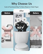 Elephant Toilet Paper Holder Stand, Decorative Toilet Paper Storage - Image 4