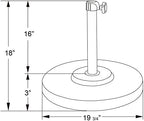 California Umbrella 50 lbs. Round Concrete Weighted Powdercoated Steel Umbrella Base, Champagne Frame - Image 3