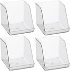 iDesign Plastic Water Bottle Organizer for Fridge, Clear, 4-Pack - Image 7