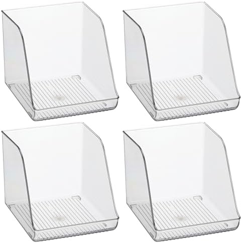 iDesign Plastic Water Bottle Organizer for Fridge, Clear, 4-Pack - Image 7