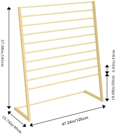 10 Tier Metal Freestanding Scarf Display rack for Commercial Clothing Store - Image 2