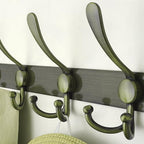 Dseap Coat Rack Wall Mount - 38” Long 10-Tri-Hooks Heavy Duty Coat Hanger Rail Wall Hooks for Hanging Coats Hats Clothing Clothes Purse Mudroom Entryway, Bronze, Pack of 2 - Image 5