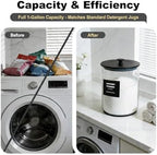 2 Pack 1 Gallon Glass Laundry Detergent Dispenser for Powder-Black - Image 5
