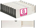 8 Drawer Organizer and Dividers, Organize Silverware and Utensils in Home Kitchen, Divider for Clothes in Bedroom Dresser, Designed to Not Snag Underwear and Bra Fabrics, Bathroom Storage Organizers by BerryAve