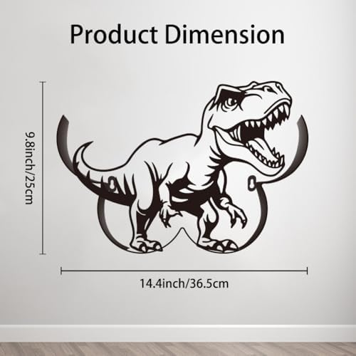 WADORN Funny Dinosaur Metal Toilet Paper Holder, Dino Decorative Metal Toilet Paper Storage for Extra 8 Rolls Funny Freestanding Safari Animal Wall Mounted Organizer for Restroom Bathroom Cabinet - Image 2