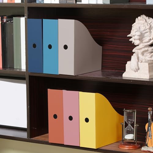 Colarr 36 Pack Cardboard Magazine Holder 12 Colors Magazine File Holder Magazine Storage Box Office Folders Organizer File Folder Bin for Home Office School Desk Supplies (Bright Colors) - Image 6