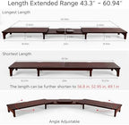 Nnewvante Dual Monitor Riser, 60 inch Bamboo Monitor Stand for Desk, Walnut - Image 4