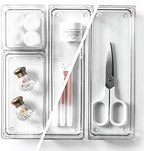 BINO 4-Piece Modular Drawer Bin Set | Bathroom & Vanity Drawer Organizer Trays - Small (Pack of 3) - Image 4