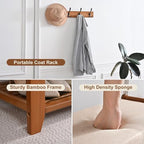 39.4in Shoe Bench with Coat Rack, Entryway Shoe Rack Organizer for Hallway - Image 6