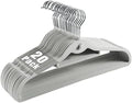 Velvet Clothing Hangers Slim Stackable Non-Slip Grey Suit Hanger Space Saving Clothes Hanger Heavy Duty Adult Hangers with 360°Swivel Hook Pack of 20 by JohneyRulu