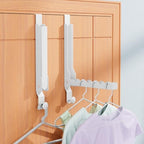 4 Pack Over The Door Hanger Folding Clothes Drying Rack, Folding Hanging Coat Rack for Indoor Laundry Room Compact Small Space Foldable Portable Clothing Hanger Hook Collapsible (Wihte-4(Upgraded)) - Image 2