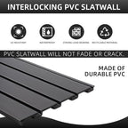FRAYSCENT Slat Wall Paneling Garage Wall Organizer, Slatwall Panels Garage Tool Organizer Wall Mount Garage Slat Wall Storage Systems, Slat Board PVC Wall Panels Garage Storage (Black, 4ftx2ft) - Image 6