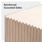 Smead Expanding 12-Pocket Stadium File, 12.75" x 13.75" x up to 11.75", Beige Natural Linen (70226) - Image 5