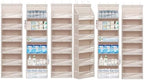 Over Door Organizer with 6 Extra Large Pockets 12 Side Pockets, Sturdy Closet Storage Rack, Hanging Storage Organizer with Clear Window for Shoes, Diaper, Bedroom, Bathroom, Beige, 6-Pack by Unknown