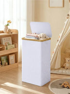 IEGrow Laundry Hamper with Lid,110L Laundry Basket with Mesh Bags,White - Image 2