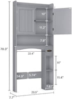 Ahomly Over The Toilet Storage Cabinet, 29.9" W, Espresso - Image 2