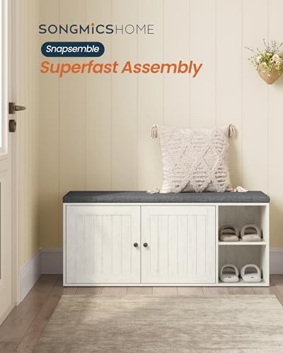 SONGMICS HOME Shoe Storage Bench, Snapsemble Superfast Assembly - Image 3