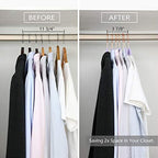 MIZGI Velvet Hangers 50 Pack Non Slip Light Purple Rose Gold Hooks - Image 5