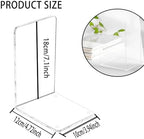 Acrylic Book Ends 16 Pcs, Clear Bookends, Bookend Organizer for Shelves - Image 5