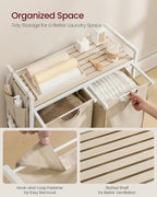 VASAGLE Laundry Hamper with Shelf, 2 Pull-Out Bags, 2 x 12.1 Gallons (46 L) - Image 4