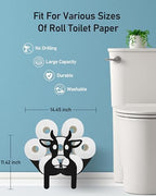 Cow Toilet Paper Holder Stand, Decorative Toilet Paper Storage - Image 3