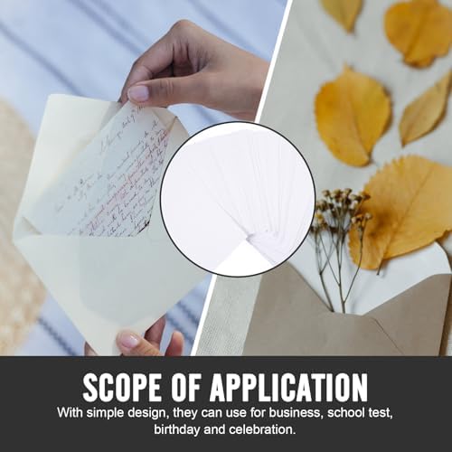 White Blank Business Envelopes 100pcs Paper Bill Storage Xmas Organizer - Image 4