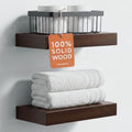Homeforia 12 Inch Floating Shelves, High-End Solid Pine Wood, Set of 2 by Homeforia