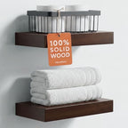 Homeforia 12 Inch Floating Shelves, High-End Solid Pine Wood, Set of 3 by Homeforia