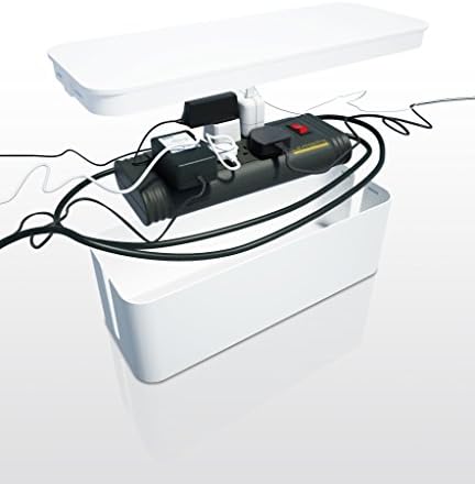 Bluelounge CableBox cable organizer hides messy, loose, tangled cables White color (CB01WH) - Image 4