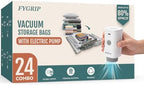 Fygrip Rechargeable Wireless Pump Vacuum Storage Bags, 24 Storage Combo by Fygrip