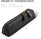 Gexmil Genuine Leather Pen Case, Hand-made Stationery Bag for Work Office - Image 2