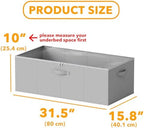 SpaceAid 3 Pack 10" High Under Bed Storage Containers, Large Underbed Storage Organizer Bins with Lids for Bedroom, Dorm, Clothes, Closet Organization, Bed Sheets and Blankets (Gray) - Image 3