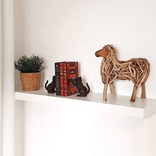 Ambipolar Cat Decorative Bookends, Unique Book Ends to Hold Books Heavy Duty for Office Desk, Vintage Antique Black Home Decor, Shelf Decoration, Modern Living Room Decor - Image 6