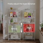 Golpart 5Tier Adjustable Storage Shelves Metal Wire Shelving Standing Shelf - Image 4