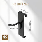 60 PCS 2 Inch Gridwall Hooks, Heavy Duty Black Display Hooks for Grid Wall Panels, Metal Hook for Retail Stores, Home and Garage Storage - Image 2