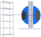 REGILLER 6 Wire Shelving Steel Storage Rack Adjustable Unit Shelves for Laundry Bathroom Kitchen Pantry Closet(Silver,11.7" D x 21.4" W x 63" H) - Image 6