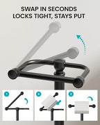 Matte Black Toilet Paper Holder Stand Freestanding, Weighted Base, 22 in - Image 4