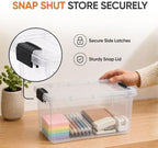 Superio 1.4 Quart Mini Clear Plastic Storage Container with Lid, Stackable Small Organizer Box for Crayons, Art Supplies, Beads, Sewing, Stationery & Food Storage, 36 Pack - Image 6