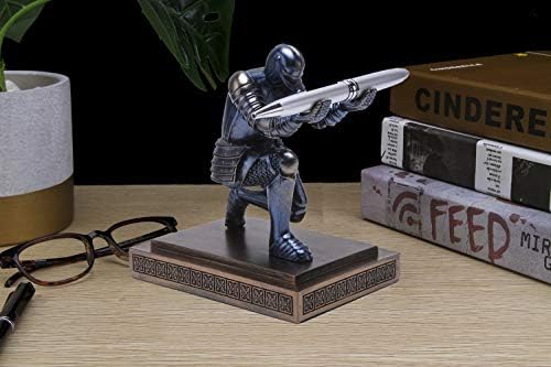 Knight Pen Holder Desk Organizers and Accessories as Gift Blue - Image 4