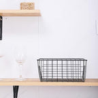 11" Upright Freezer Storage Baskets, Black Wire Storage Bins Small Bakset for Freezer, Pantry, Bathroom Organizing, Set of 4 - Image 4
