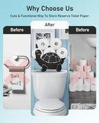 Turtle Toilet Paper Holder Stand, Decorative Toilet Paper Storage - Image 4