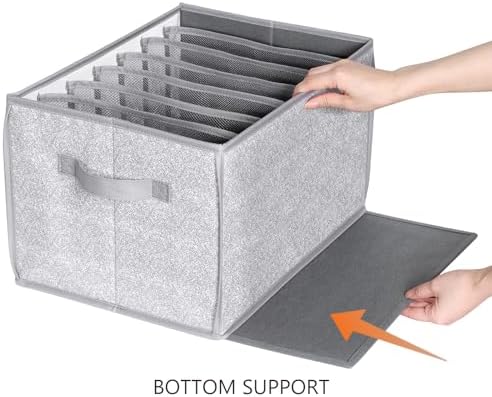 Zilink Wardrobe Clothes Organizer Storage Bin with Dividers, 3 Pack - Image 4