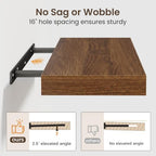 24 Inch Floating Shelves for Wall 2 Pack, Wood Wall Bathroom Shelves - Image 5