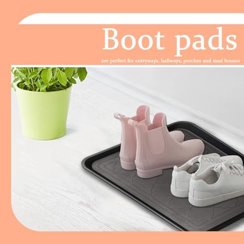 Shoe Tray for Entryway 2Pcs 18x14 Inch, Non-Slip Waterproof Boot Mat with Square Design, for Indoor and Outdoor Use, Style 2 - Image 5