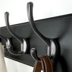 Dseap Coat Rack Wall: 38-1/4" Long, Patented, Heavy-Duty, 10-Double-Hooks Wooden Wall Mounted Coat Rack Coat Hanger Hook Rail for Winter Coats Hat Jacket Clothing, Black - Image 7