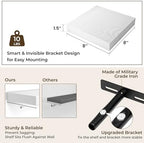 RICHFOCUS 8Inch Square Floating Shelves for Wall 4Pack|White - Image 3