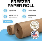 Brown Freezer Paper Roll 24" x 1800" (150 feet) - USA-made, IDL Packaging - Image 2