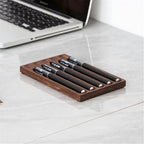 Pen holder Organizer of Office desks,Walnut Desk Pen Stand,Wave Pen Tray Accessory,Teacher Gifts,Suitable for School,Home,Desktop Art Accessories (Walnut, 5 Grid) - Image 5